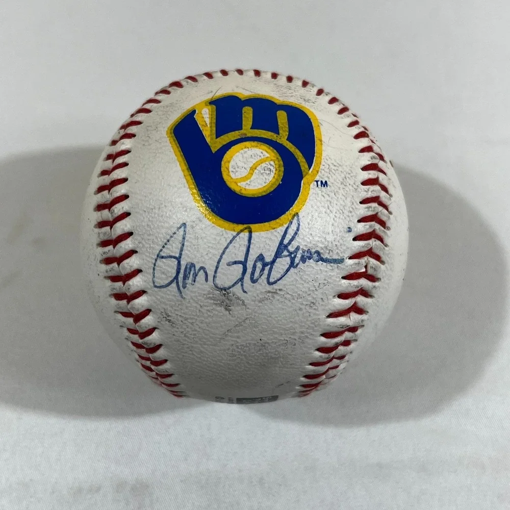 Ron Robinson Signed Milwaukee Brewers Baseball Vintage 1988 SPC